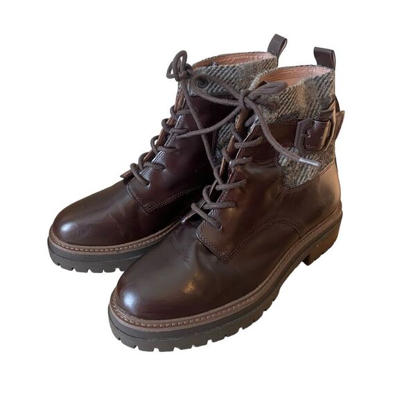 Louise Et Cie Saliha Chunky Brown Leather Lug sole moto chic Boot 11M/43 NWOB - Picture 8 of 10